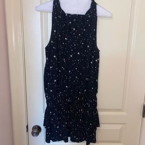 Current Air Los Angeles Cara Sleeveless Pleated Mini Black Star Dress